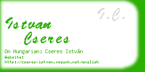 istvan cseres business card